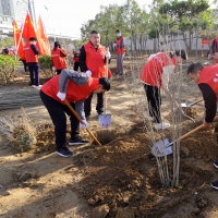 宇通重工傲藍得環(huán)境黨支部開展學雷鋒志愿植樹活動