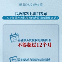 七部門：養(yǎng)老機構服務費預收周期不得超12個月