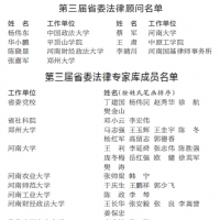 中共河南省委辦公廳 關(guān)于聘任第三屆省委法律顧問(wèn)、法律專家?guī)斐蓡T和法律咨詢機(jī)構(gòu)的通知