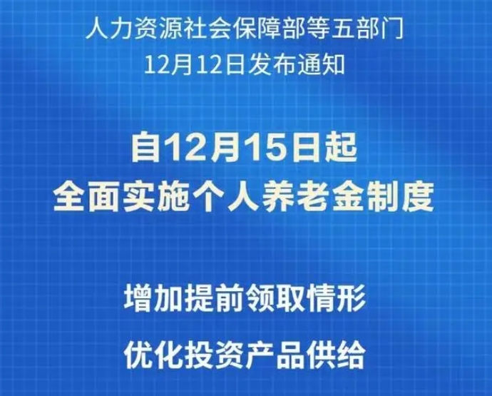 將國債、指數(shù)基金納入產(chǎn)品范圍 個人養(yǎng)老金制度15日起在全國實(shí)施